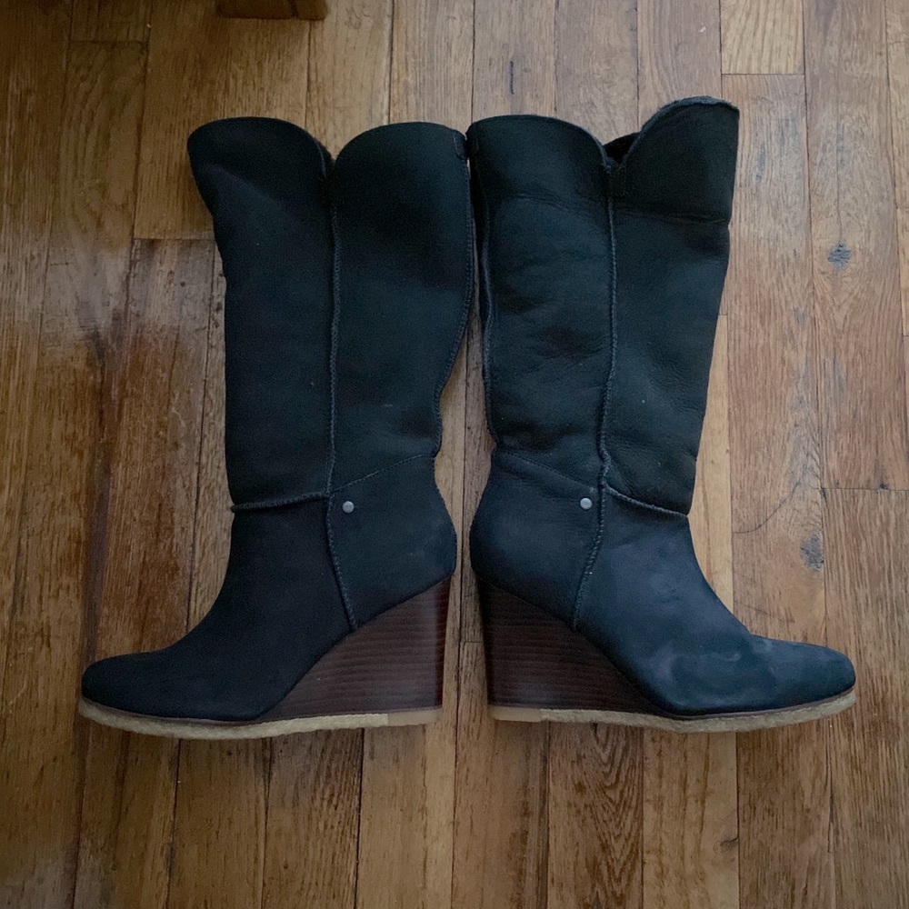 UGG Australia Aprelle Wedge Sheepskin Boots